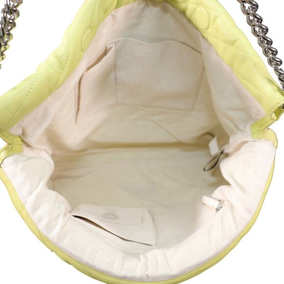 Vince Camuto Pehri Quilted Leather Shoulder Bag w/ Chain Strap-Celery Green-NWT - Picture 8 of 9